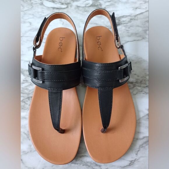 NIB B.O.C. Born Concept Keegan Black Thong Sandals Size 9M - Picture 4 of 13